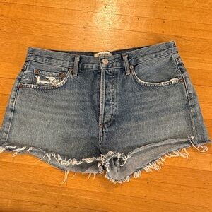 AGolde Women's Classic Blue Denim Shorts